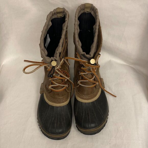 SOREL Conquest Carly Short Waterproof Leather Rain Snow Boots Womens 9 EU 41.5 - Picture 5 of 10